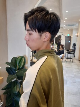 ラボヌールヘアーグレース 門前仲町店(La Bonheur hair grace) 【grace三瓶】メンズショート/刈り上げスタイル/ダークグレー