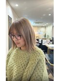 外ハネボブ/似合わせレイヤーカット/ブリーチ/シースルーバング