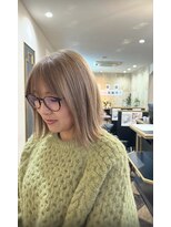 ドクターズサロン レラパール&nbsp;外ハネボブ/似合わせレイヤーカット/ブリーチ/シースルーバング