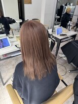 アジールヘア 所沢プロペ通り店(agir hair)&nbsp;ミルクティーベージュワイドバング美髪ケアブリーチ所沢韓国