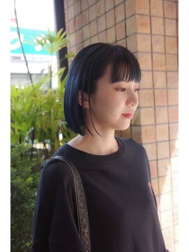 蜃気楼 (((蜃気楼))))ブルーブラックのミニボブ