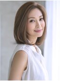 ☆ホワイトグレージュミニウルフデジタルパーマチェリーブラウン