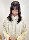 ワインレッドツヤ髪ケアカラー
