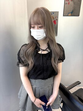 ペレ 梅田(PELE) ホワイトグレージュ/デジタルパーマ/チェリーブラウン/梅田