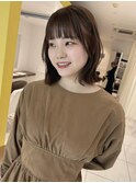 ボブレイヤー/くびれ/ベージュ【会話控えめ美容師Runa】