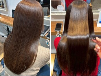 ロディーナ 大口 新子安(rodina)の写真/毛先まで柔らかく自然なストレート髪を創る髪質改善×ストレート[子安/白髪染め/白髪ぼかし/men's/学割U24]