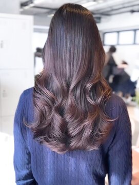 レノラ 本町(LENORA) 美髪ミディアムレイヤーカットデジタルパーマチェリーブラウン