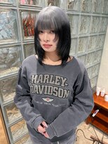 ノル 栄矢場町(nol)&nbsp;グレーブラックルーツカラー×レイヤー