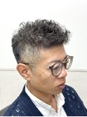 イケおじパーマ/刈り上げショートパーマ