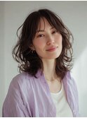 似合わせカット/大人ガーリー/ダークアッシュ/着物/センター南