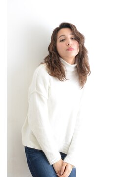 カリン 横浜店(carin) 重め眉上バング【鎖骨ミディアム/マロンベージュ】