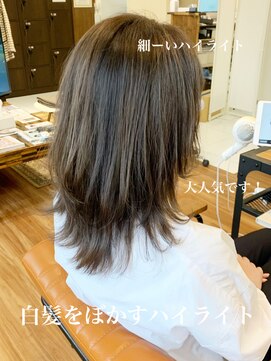 ノラキチジョウジ(NORA KICHIJOJI) #白髪をぼかすハイライト#細ーいハイライト#白髪染め