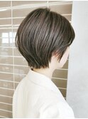 丸みショート×グレージュ