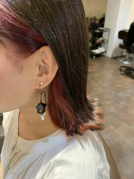 エイル 西梅田(eyl) インナーカラー × レッドオレンジ☆