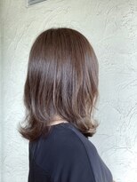 リュクスフォーヘアー アヴェダ(LUXE for hair AVEDA) 外ハネくびれミディ×ウルフ×ミントベージュ