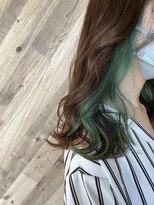 テーラヘアー 蘇我店(TELA HAIR)&nbsp;イヤリングカラー×グリーン