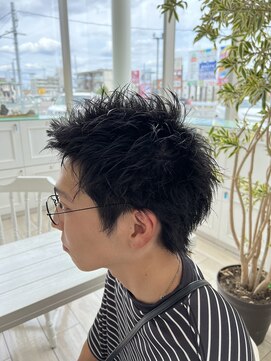 タブー 岐阜店(TABOO) 黒髪スパイキーショート刈り上げなし