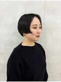 モード×センターパートショートボブ