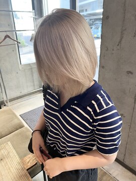 ムク 横浜店(muku) ホワイトベージュ　ケアブリーチ　トリプルカラー