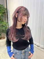 ソル 栄矢場町(SOL)&nbsp;ウルフカット/レイヤーカット/ピンクカラー/矢場町/名古屋美容院