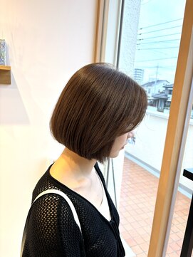 ムク 甲府(muku.) ボブ/ラベンダーベージュ/透明感カラー