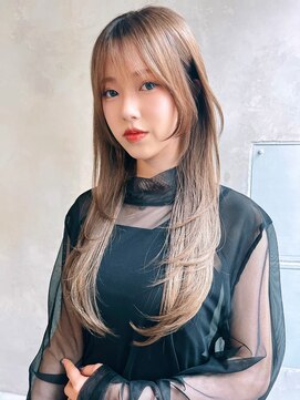 エース (ACE) ACE横浜　レイヤーカット×ミルクティーベージュ