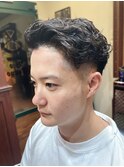 MEN'Sツーブロックカルマショートパーマ 銀座/メンズ/床屋