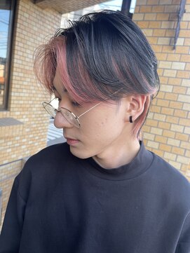 ニコ(nico...) メンズインナーカラーセンターパート