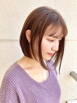 カノラ(CANORA) ストレートボブ/抜け感ヘア／柔らかブラウン