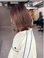 レブ 三条河原町(Reb,)&nbsp;ブリーチ無しダブルカラー×ピンクブラウン