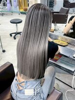 オズ 郡山駅前店(OZ)&nbsp;ケアブリーチベージュで柔らか質感ダブルカラーパープルで透明感