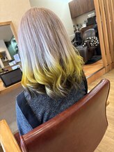 ヘアーコレット(hair Colet) ホワイトエンドイエローブラック