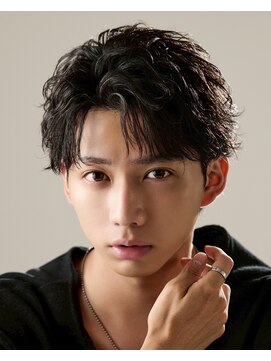 オーシャントーキョー 原宿(OCEAN TOKYO) 波巻きツイストスパイラルパーマメンズショートセンターパート