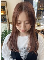ニコ(HAIR DESIGN ROOM nico)&nbsp;分けたパツっと前髪がポイントロングヘア