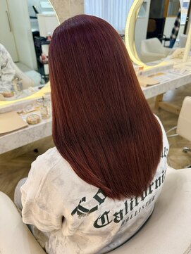 リアン 上尾店(Rien) ブリーチなしダブルカラーで作るレッドブラウン