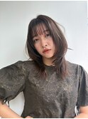 ミディアム×外はね*ミディアムレイヤーカット*くびれヘア