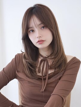 ネオリーブ チロル 横浜西口店(Neolive CiroL.) 上品レイヤー顔周りカットヘーゼルベージュワンホン【横浜】