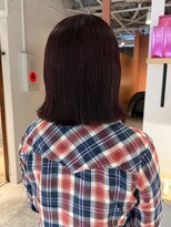 エミス バイ メルト 吉祥寺(emis by melt)&nbsp;[石川]切りっぱなしボブブリーチなしカラーワインレッド吉祥寺