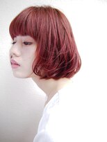 タカハシ ヘア アンド スパ(TAKAHASHI HAIR&SPA) ノームコアなボブに大胆な赤髪★SIDE