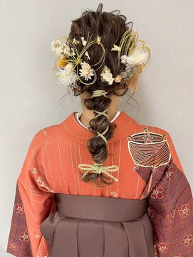 ヘアー アトリエ アンジー(Hair Atelier Angee) 編みおろしヘアアレンジ