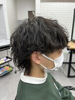 オムデュー(HOMME DEUX)&nbsp;【YUKI】マッシュウルフ×波巻きパーマ