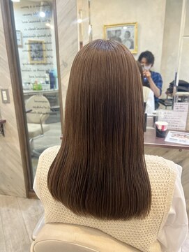 アンジェリカラボ 梅田店(ANGELICA LABO) 艶々ベージュカラー髪質改善トリートメント【川又】