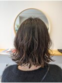 切りっぱなしボブパーマ
