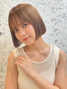 ランテルディ 渋谷(LANTERDIT) 韓国ヘア タッセルボブ ミニボブ 内巻き ベージュアッシュ