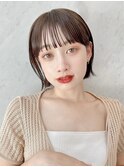 【高橋弥生】ボブ シースルーバング 外ハネ