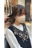 ゆる波巻き×イヤリングカラー×オリーブグレージュ！