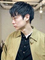 ファルベ(Farbe) スペインカールスパイキーショートブルーブラックフェザーパーマ