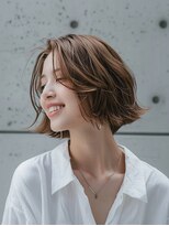 クラン 岡本(Chlan)&nbsp;ウェットヘア抜け感ショートボブ