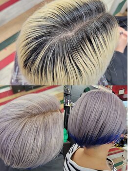 美容室キャンディー ベルベット(Candy Velvet)の写真/ケアブリーチでダメージを軽減するから頭皮と髪に優しい◎髪の傷みが気になる方もお気軽にどうぞ♪