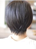 黒髪ショート/浮きやすい襟足の方にもオススメ/絶壁解消◎